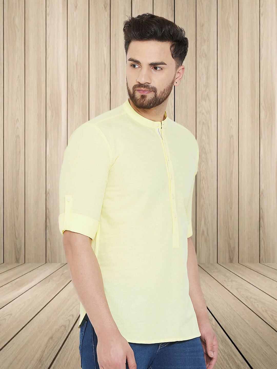 Even Apparels Men's Pure Cotton Yellow Kurta - Distacart