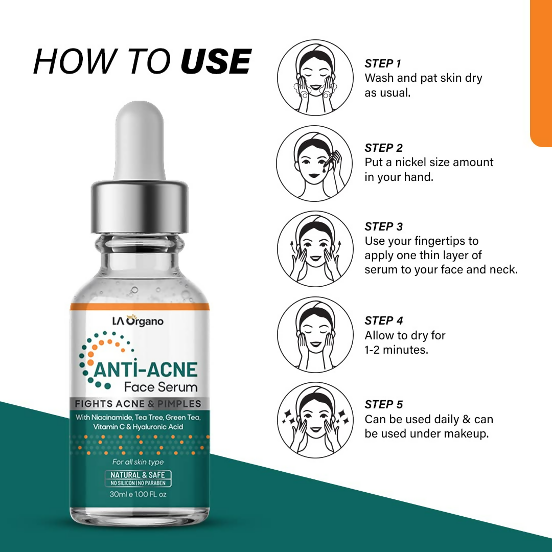 LA Organo Anti Acne Face Serum - Distacart