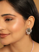 Thumbnail for Nuyug 22K Gold Plated Labradorite Stone Contemporary Stud Earrings