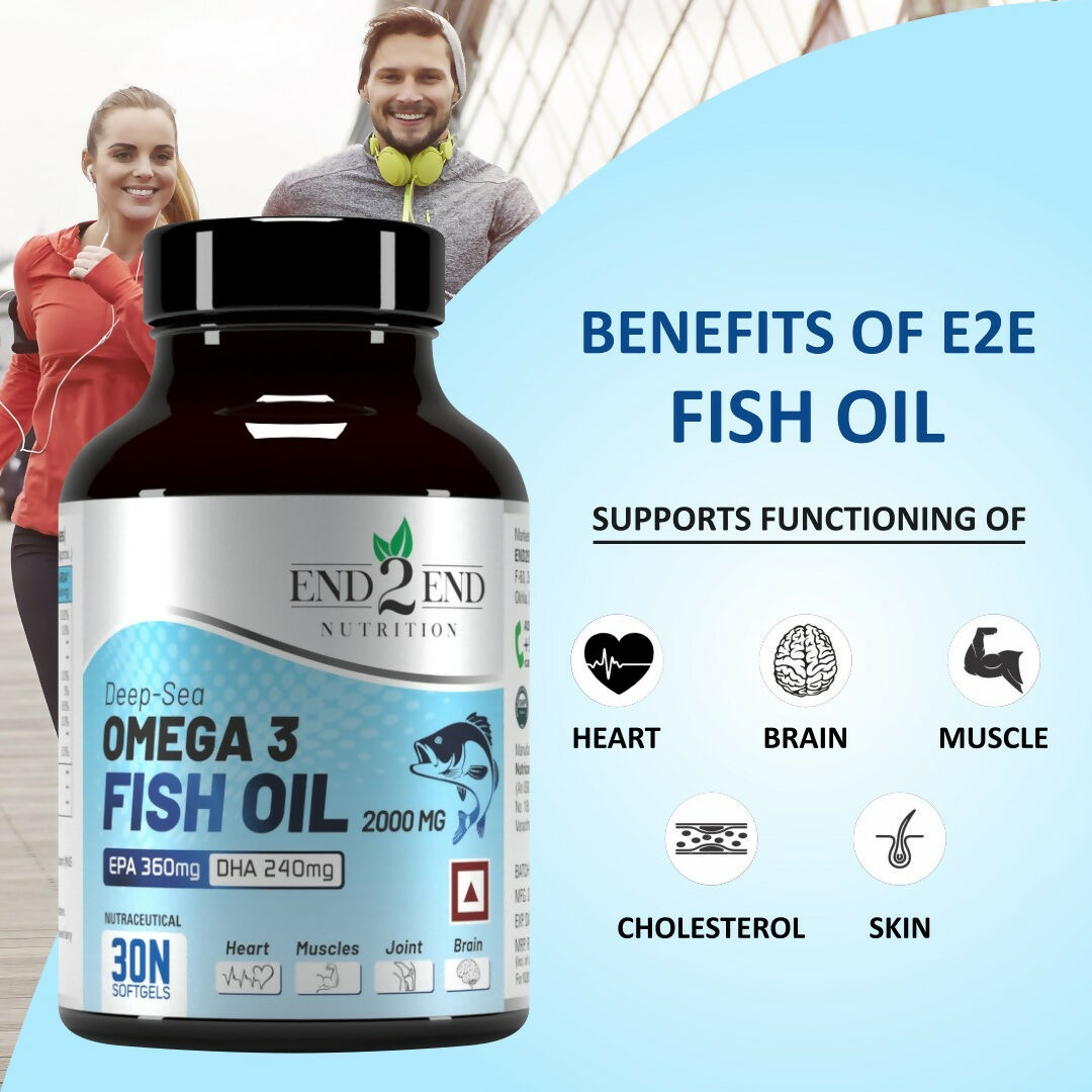 End2End Nutrition Deep Sea Omega 3 Fish Oil Capsules - Distacart
