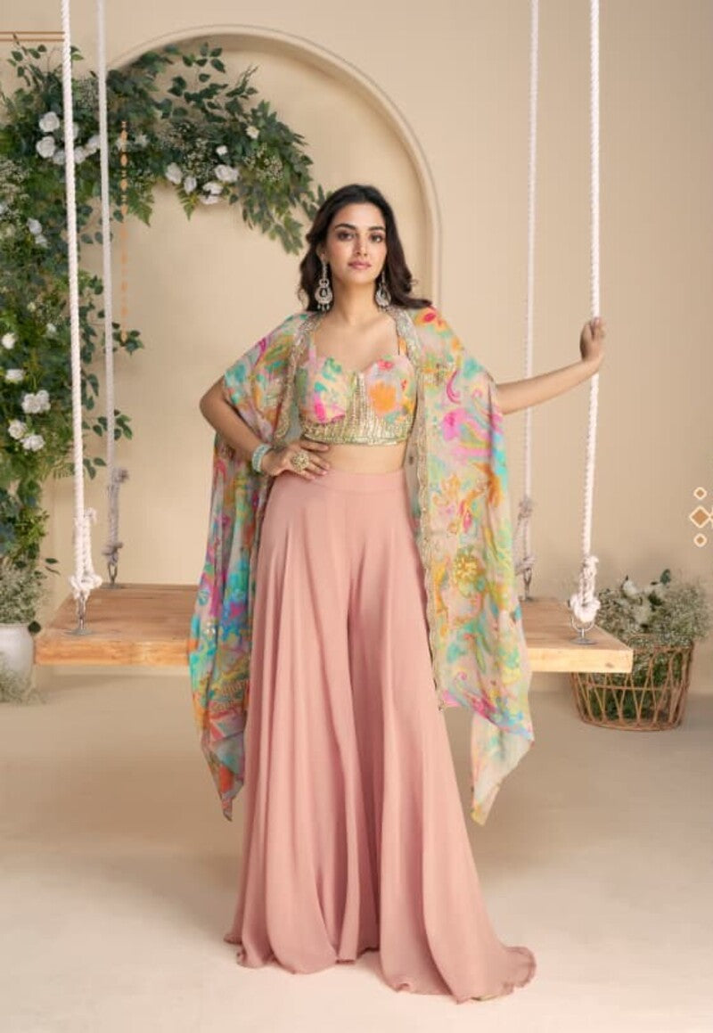 Aarshi Fashions Blue Silk Indowestern - Distacart