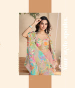 Thumbnail for Aarshi Fashions Blue Silk Indowestern