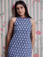 Thumbnail for Ode by House of Pataudi Ethnic Motifs Printed Straight Pure Cotton Kurta with Palazzos - Distacart
