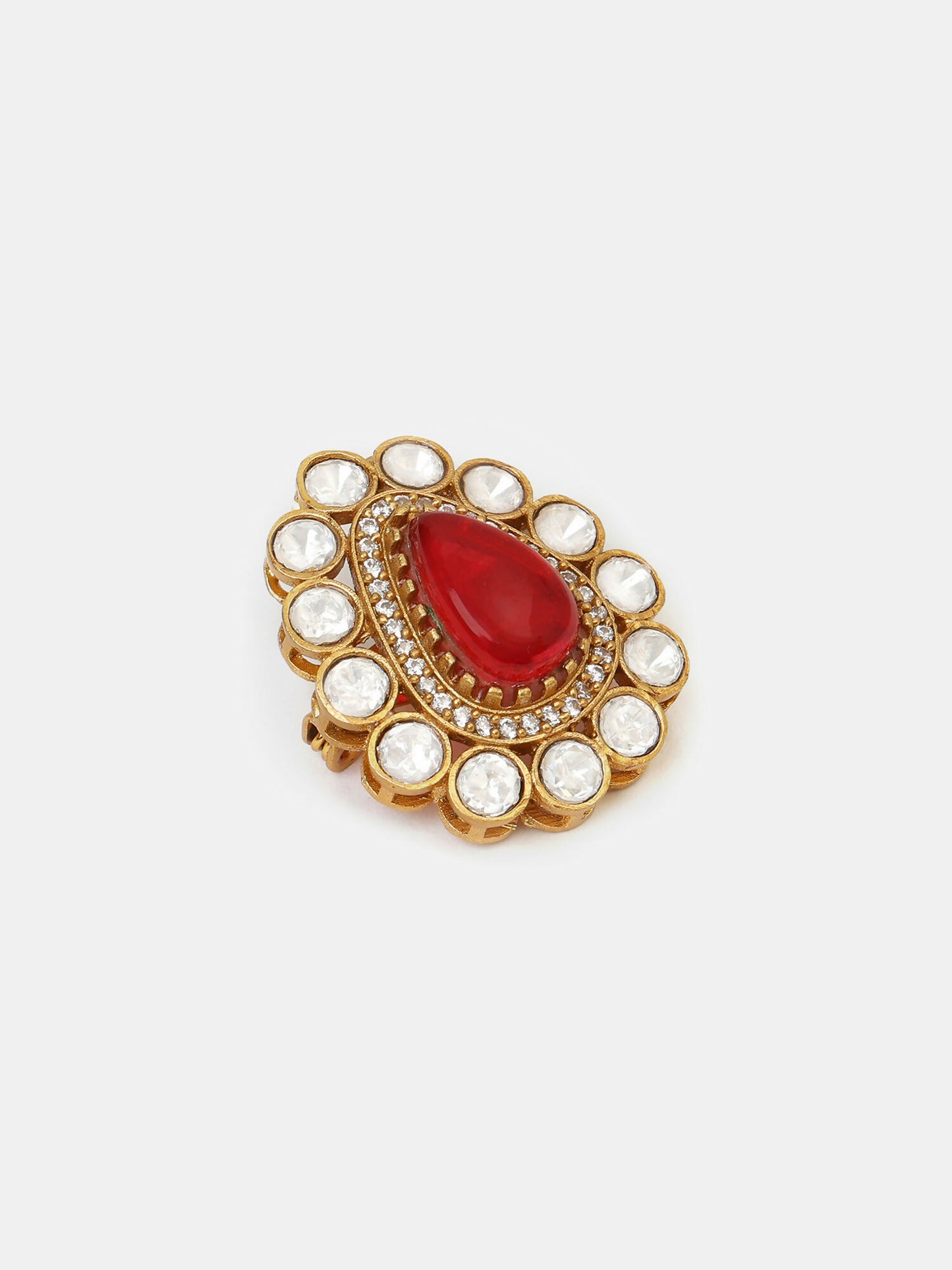 Ruby Raang Teardrop Brooch - Distacart