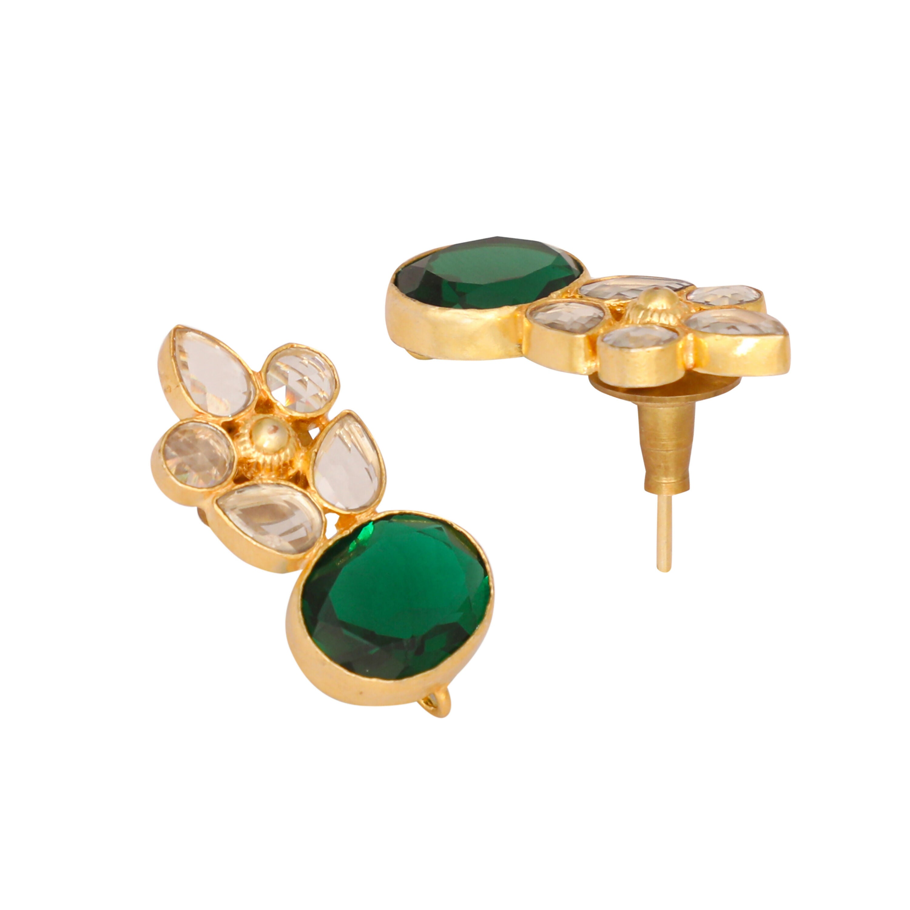 Nuyug 22K Gold Plated Verdant Bloom Studs
