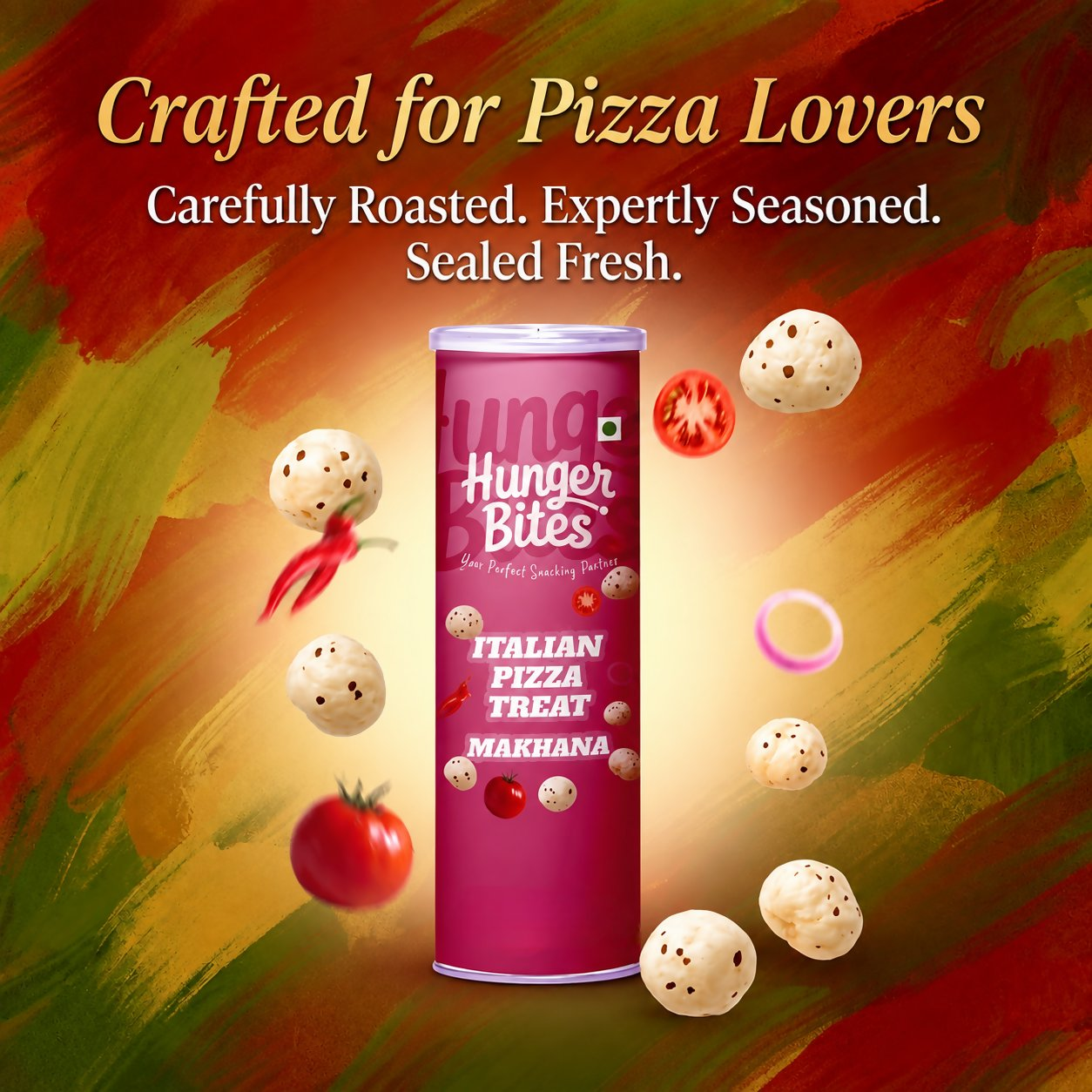 Hunger Bites Italian Pizza Treat Makhana - Dista