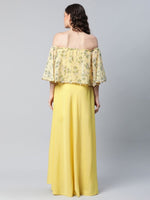 Thumbnail for Ahalyaa Women Crepe Printed Yellow Dress - Distacart