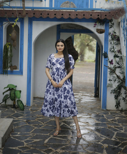 Aayaa Designer Printed One Piece Dress - Multi Color - Distacart