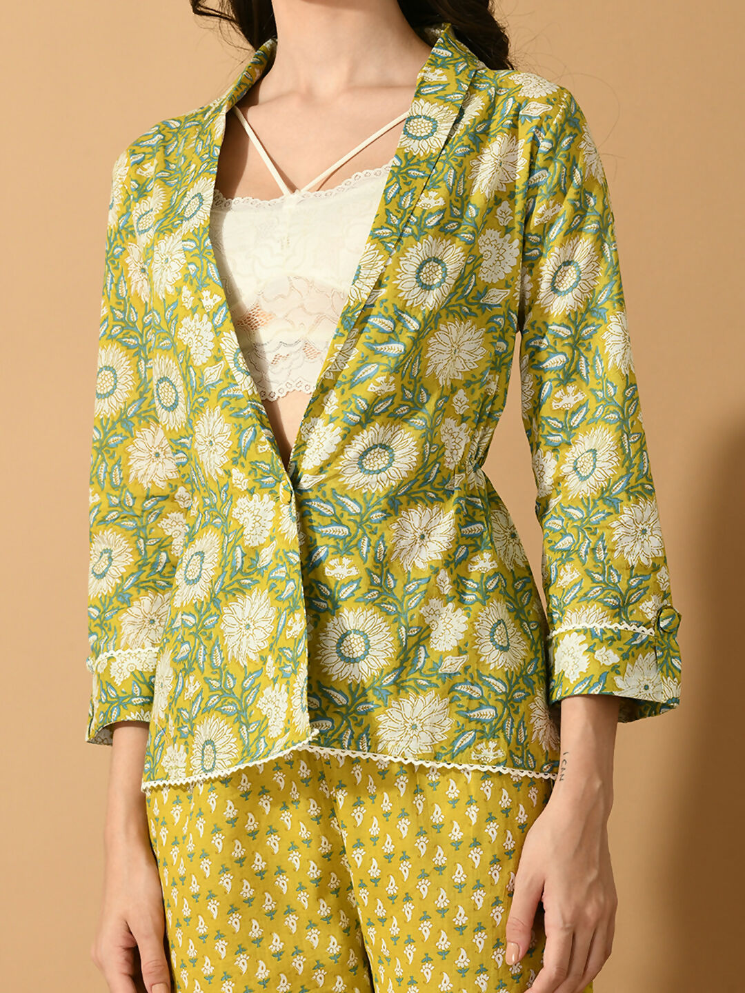 Myshka Women's Multi Printed Coat With Trousers - Distacart