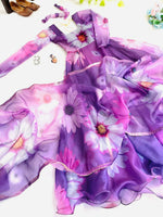 Thumbnail for Preksha Creation Presenting By New Party Wear Look Organza Tabby Silk Gown With Dupatta - Light Purple - Distacart