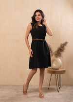 Thumbnail for Juniper Lamora Black Sleeveless A-Line Belted Dress - Distacart