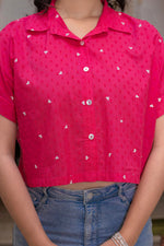 Thumbnail for Juniper Lamora Pink Heart Sprinkles Boxy Shirt Top - Distacart