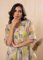 Thumbnail for Juniper Lamora Pastel Floral A-Line Midi Dress - Distacart