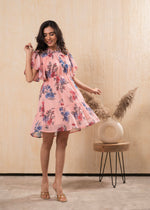 Thumbnail for Juniper Lamora Peach Bloom Ruffle Tier Dress - Distacart