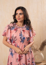 Thumbnail for Juniper Lamora Peach Bloom Ruffle Tier Dress - Distacart