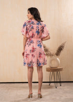 Thumbnail for Juniper Lamora Peach Bloom Ruffle Tier Dress - Distacart