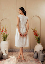 Thumbnail for Juniper Lamora Cotton Midi Dress With Ruffled Sleeves - Distacart