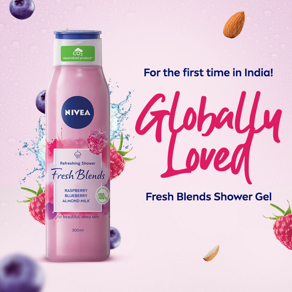 Nivea Fresh Blends Raspberry Body Wash - Distacart
