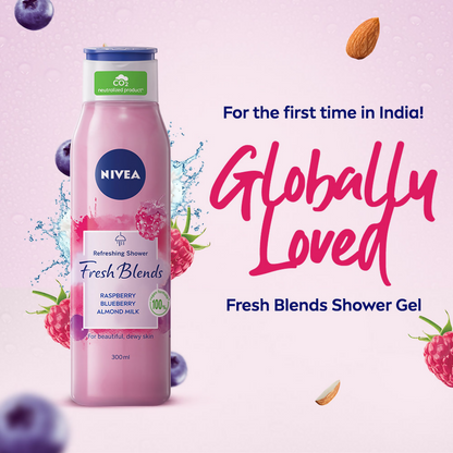 Nivea Fresh Blends Raspberry Body Wash - Distacart