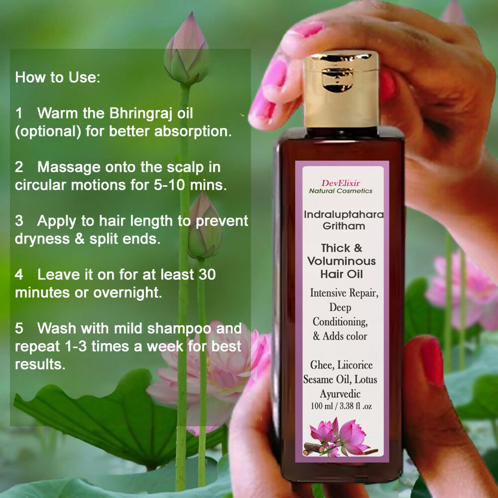 Indralupdhara Ghritam for Lifeless Hair – A vibrant hair transformation with restored strength and smoothness
