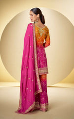 Thumbnail for Anaita Pink Chinon Silk Readymade Suit with Sequence Work - Distacart