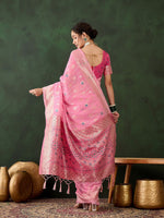 Thumbnail for Mitera Ethnic Motifs Woven Design Zari Saree - Distacart