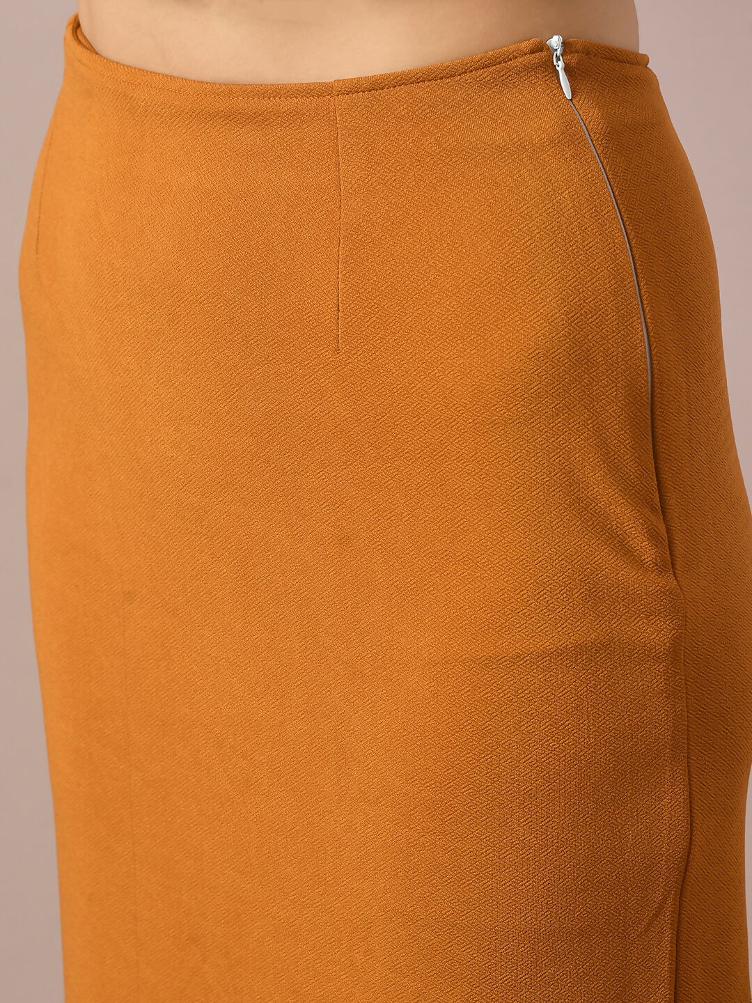 Myshka Women's Mustard Solid Knee Length Party Embellished Skirts - Distacart