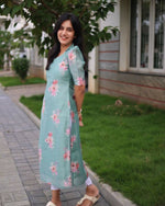 Thumbnail for Preksha Creation Women Heavy Digital Organza With Full Lining - Light Blue - Distacart
