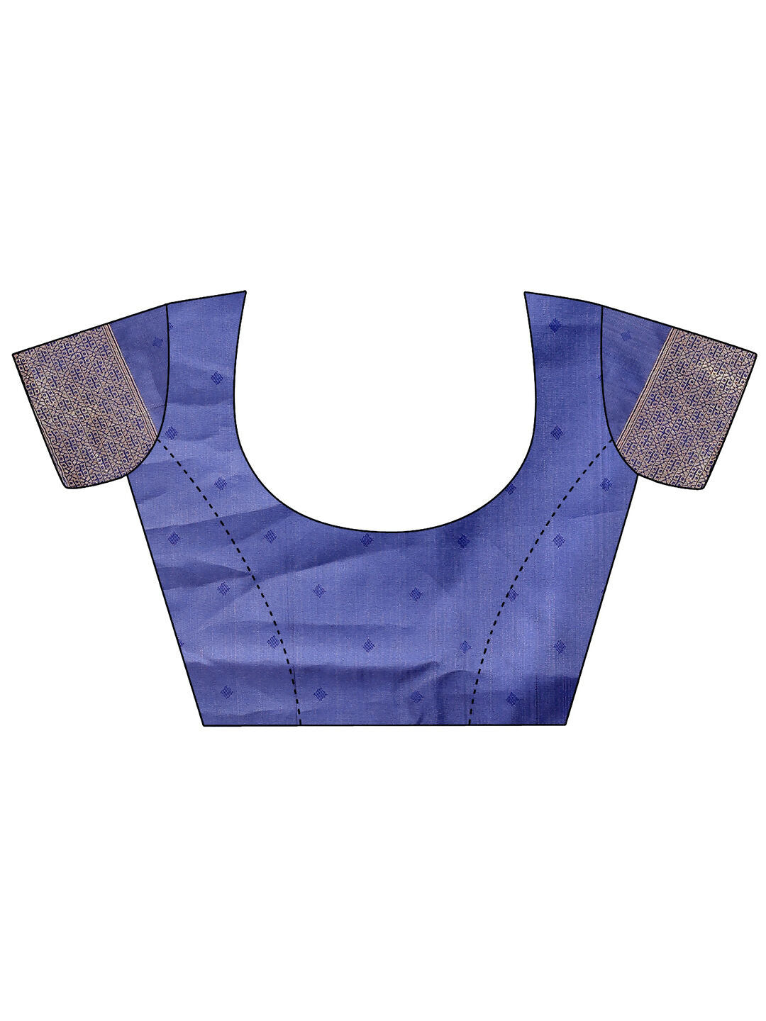 Astita Banarasi Silk Cream & Navy Blue Saree