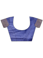 Thumbnail for Astita Banarasi Silk Cream & Navy Blue Saree
