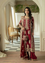 Thumbnail for Joban Fashion Red Palazzo Georgette Thread & Sequence With Pearl work