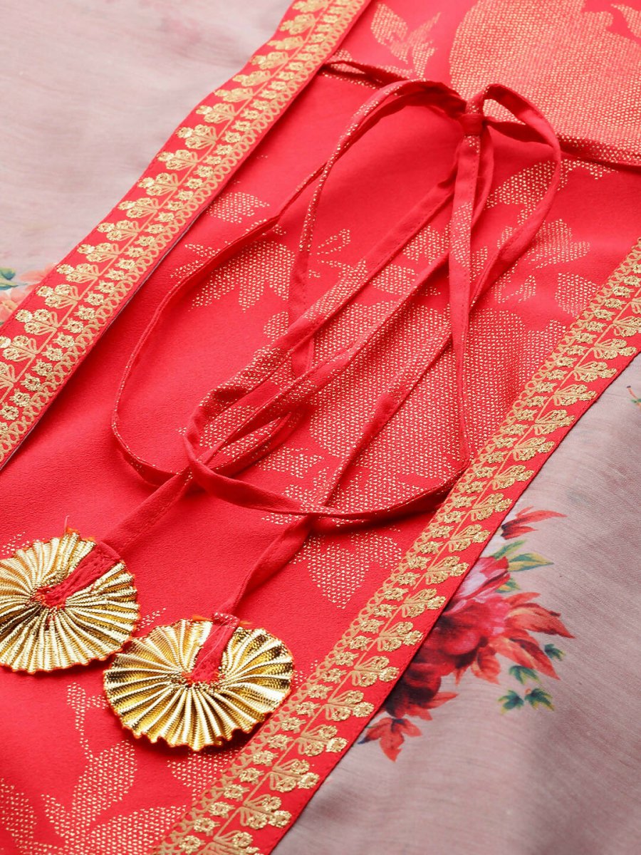 Ahalyaa Women's Traditional wear Ethnic Dress - Red - Distacart