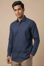 Thumbnail for Horizon — Blue Cotton Shirt by Hilo Design - Dista