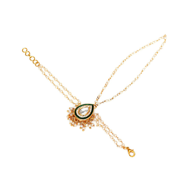 Kundan Hand Harness (gold) - Ruby Raang - Distacart