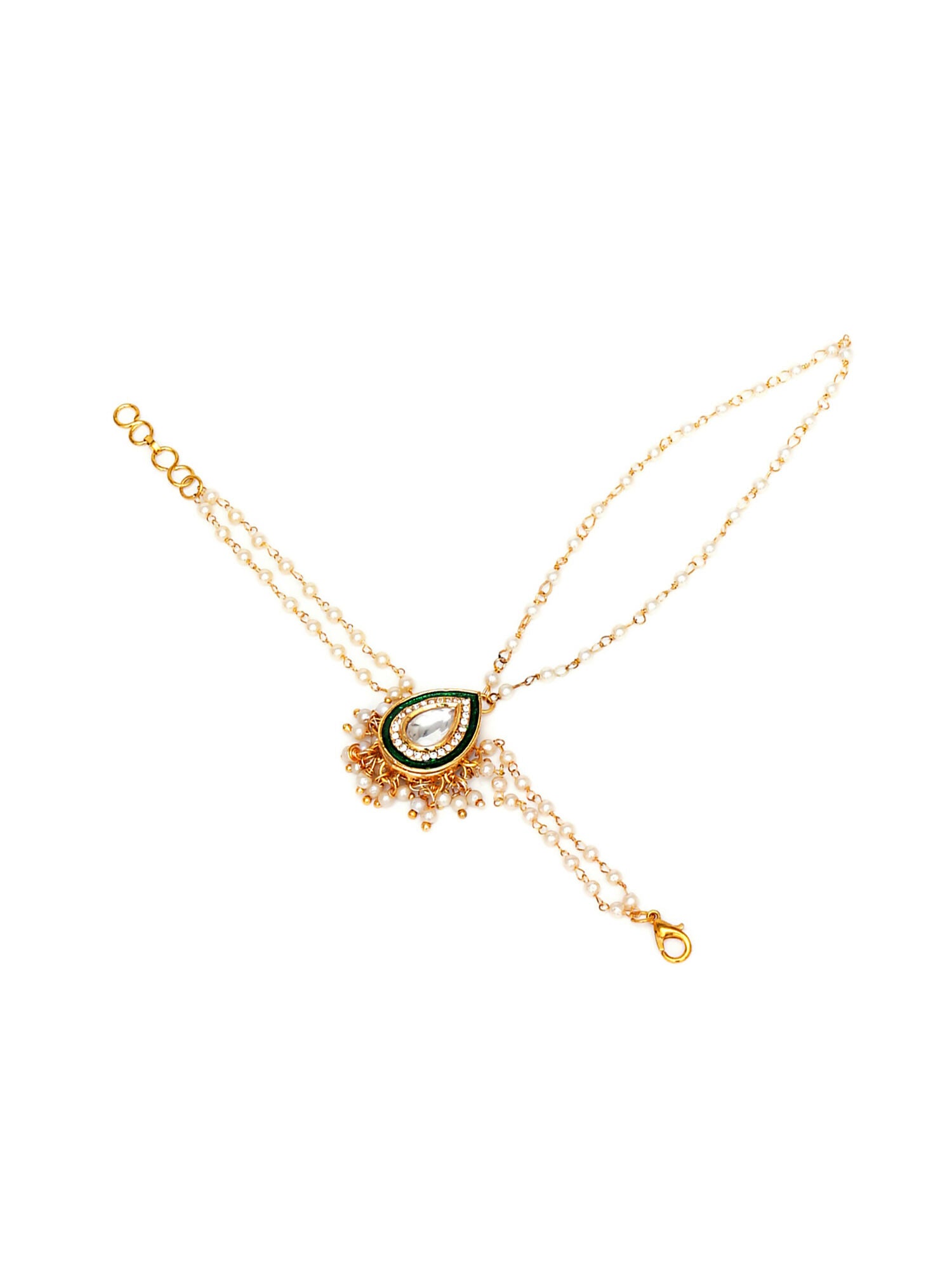 Kundan Hand Harness (gold) - Ruby Raang - Distacart