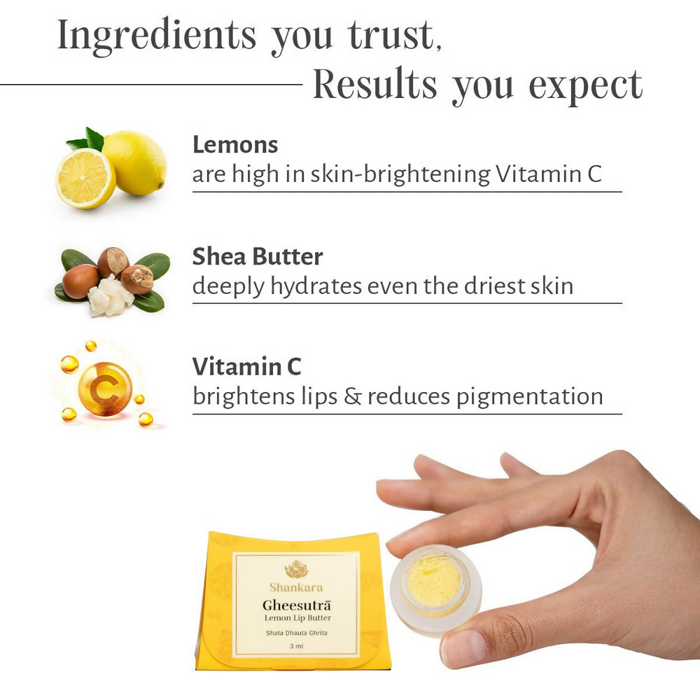 Shankara by Sri Sri Tattva Gheesutra Lemon Lip Butter - Distacart