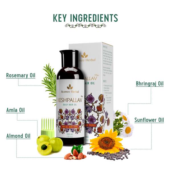 Avimee Herbal Keshpallav Plus Daily Hair Oil - Distacart