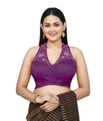 Thumbnail for Joban Fashion Women's Purple Embroidered Stitched Blouse