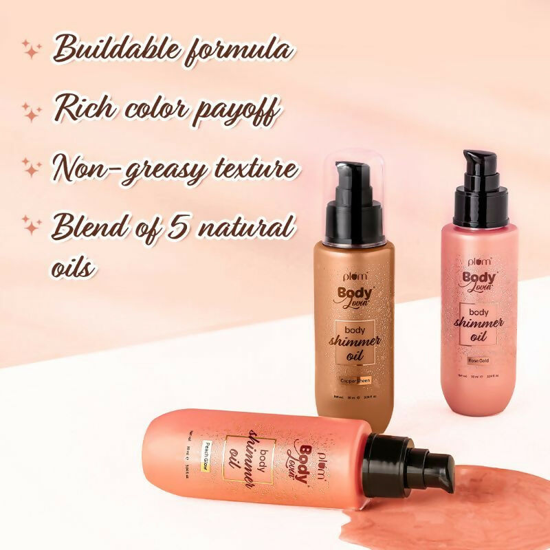 Plum Bodylovin' Body Shimmer Oil - Peach Glow - Distacart