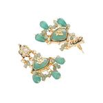Thumbnail for Nuyug 22K Gold Plated Lush Green Maang Tikka & Earrings Set