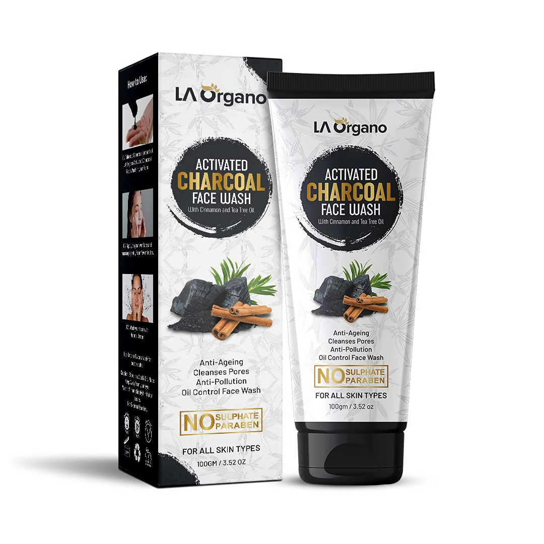 LA Organo Activated Charcoal Face Wash - Distacart