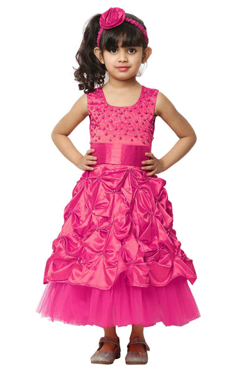 Asmaani Kids Party Wear Stylish Dresses, Perfect for Parties, Functions & Vacations - Pink - Distacart