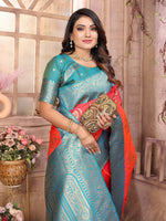 Thumbnail for Joban Fashion Pink Banarasi Soft Silk Woven Saree