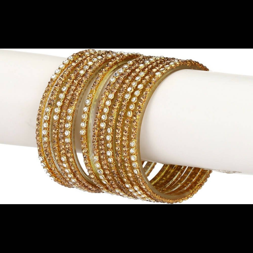 Afast Bridal Wedding & Party Fashionable Colorful Glass Bangle/Kada Set, Pack Of 12 - Distacart