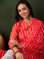 Thumbnail for Sangria Embroidered Kurta & Palazzo With Dupatta