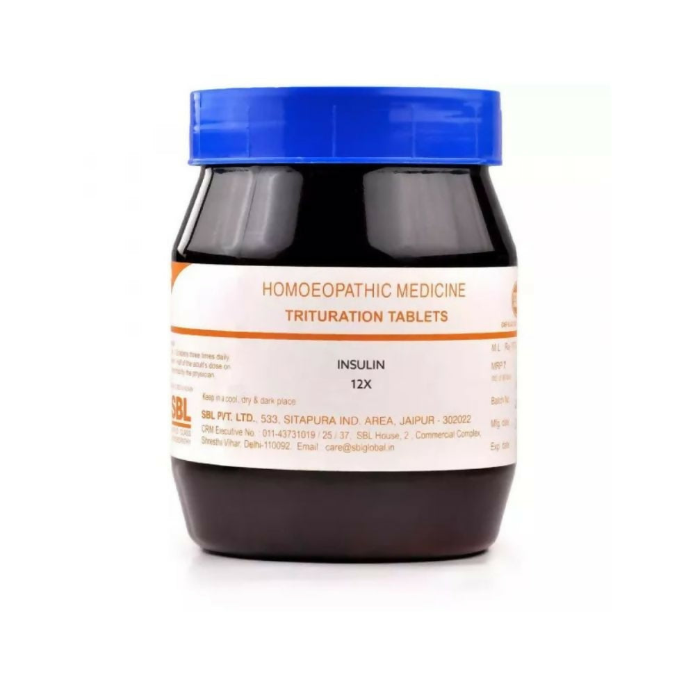 SBL Homeopathy Insulin Trituration Tablets - Distacart