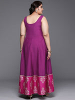 Thumbnail for Ahalyaa Women's Traditional wear Ethnic Dress - Purple - Distacart