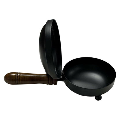 Not Available Handcrafted Metal Dhoop Dani Incense Burner - Black Color - Dista