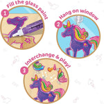 Thumbnail for Imagimake Window Art Princess & Unicorn Suncatcher Kit Unicorn Toys for Girls Age 5-8 Craft Kits