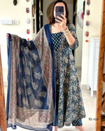 Thumbnail for Pramukh Fab Blue Kurta Set With Designer Pent With Block Print Dupatta Kurta Set - Distacart